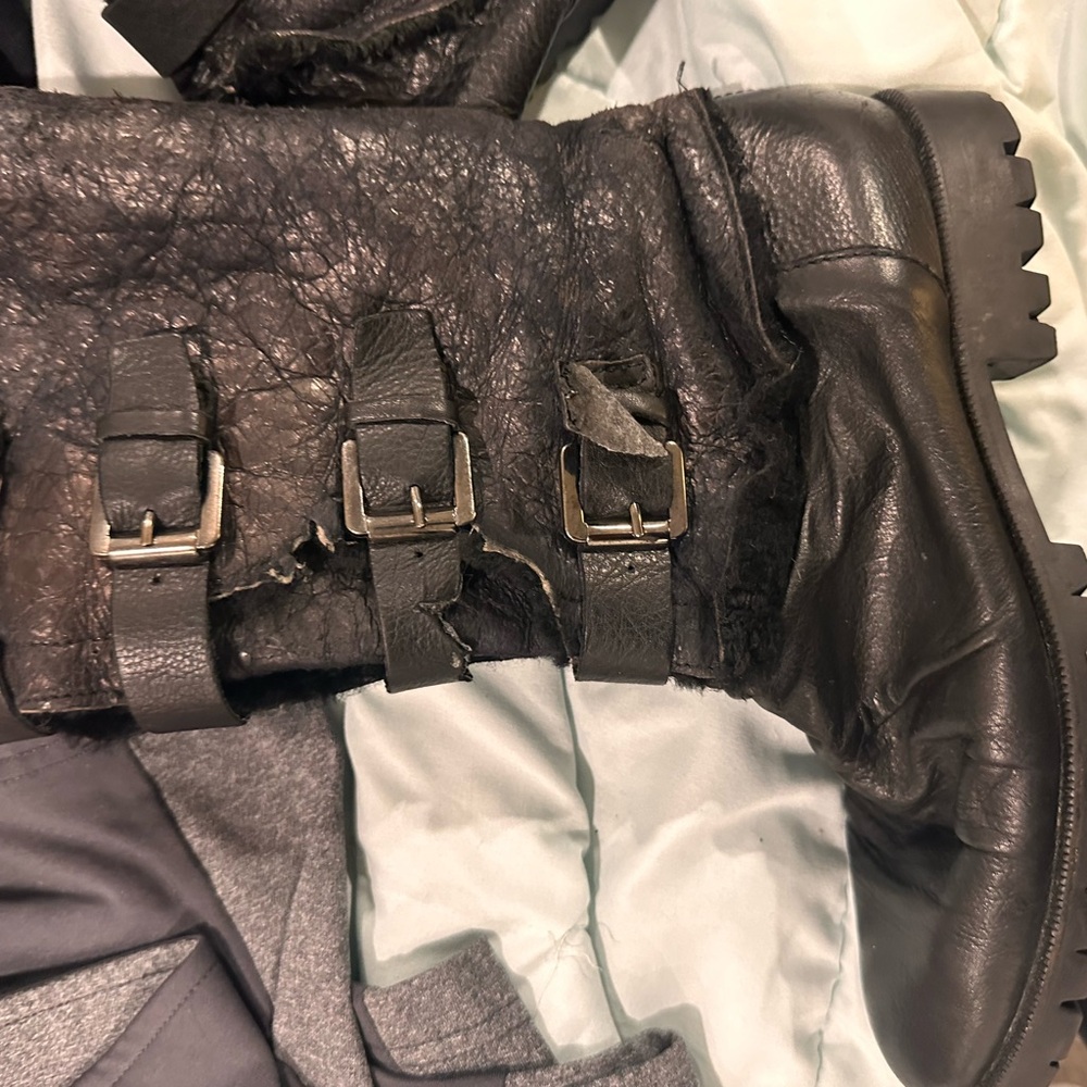 Boutique 9 Black Combat Moto Boots